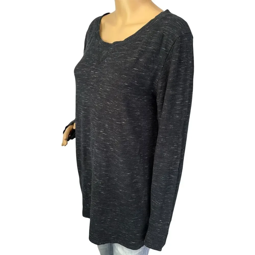 J. Crew Wool Blend Heathered Top Gray Size XL